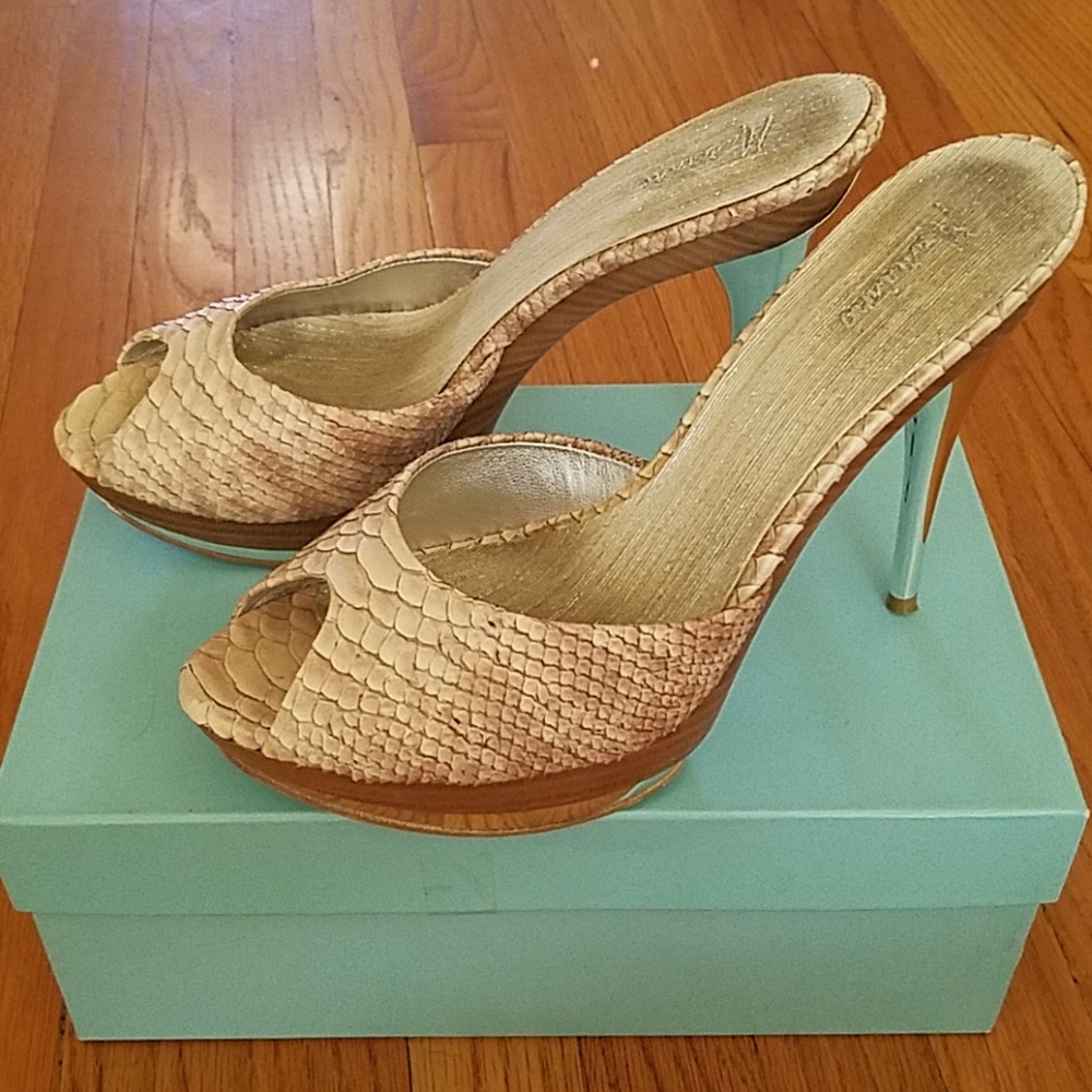 Original Marciano Natural Snakeskin Heels